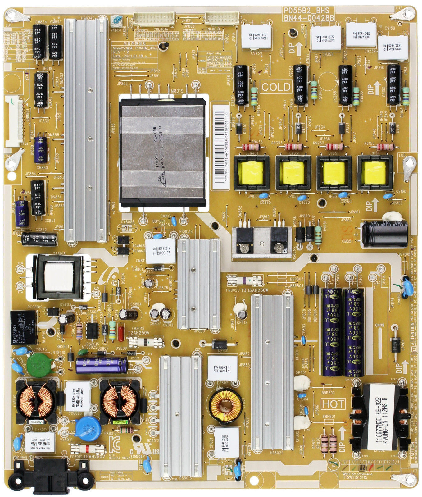 SAMSUNG BN44-00428B UN55D6420UFXZA 6400 6500 6900 POWER SUPPLY SAMSUNG BN44-00428B UN55D6420UFXZA 6400 6500 6900 POWER SUPPLY